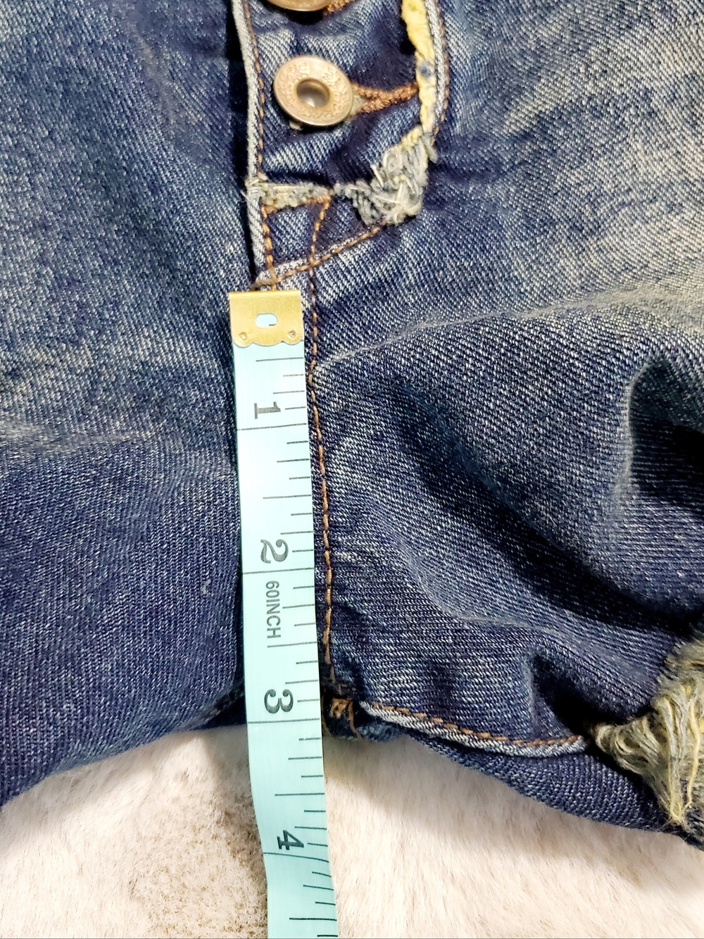 FREE PEOPLE Button Fly Distressed Denim Shorts Boho Festival Beach W29 - Picture 6 of 11